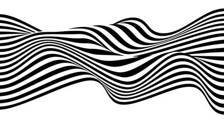 Wavy vector abstract, business wave curve lines, graphic element isolated on white background vector illustration	