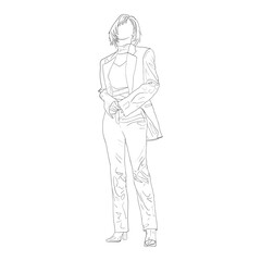 Smart casual wear outfit no background transparent