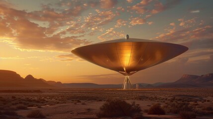 A futuristiclooking antenna equipped with advanced technology for scientific exploration of the universe.