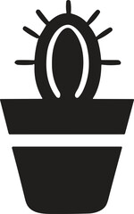 cactus tree logo in modern minimal style isolated on background