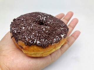 donut bread with chocolate sprinkle topping