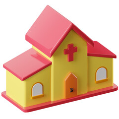 3D Icon Church Illustration