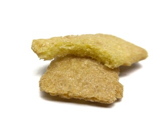 white isolated corn snack