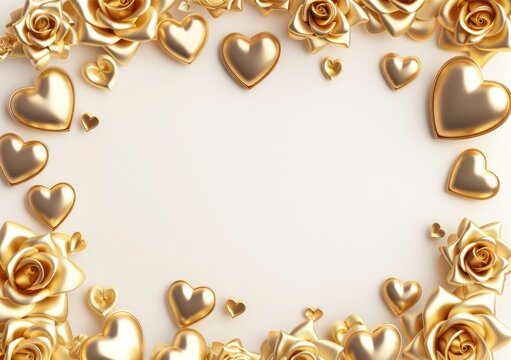 golden hearts and golden roses fram