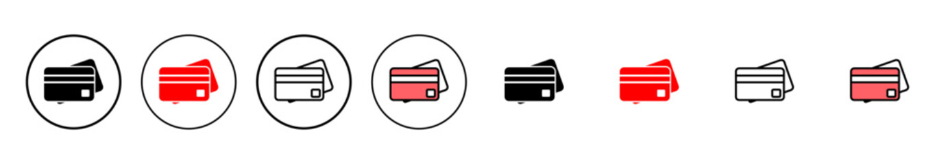 Credit card icon vector illustration. Credit card payment sign and symbol