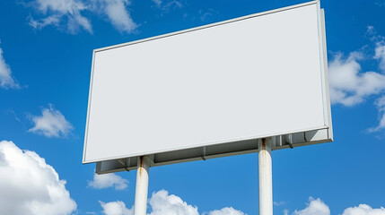 Obraz premium A story untold a blank billboard looms inviting dreams to paint its surface