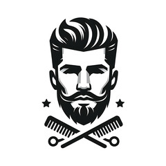 barber illustration ,haircutting barber illustration , fashion illustration , facial , beard illustration