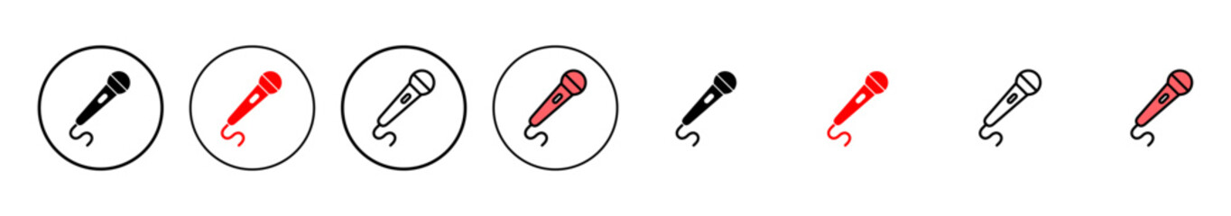 Microphone icon vector illustration. karaoke sign and symbol