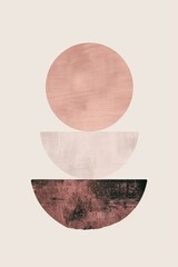 Playful Circles: Stacked Cutouts in Pink and Brown