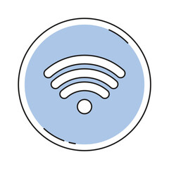 Wifi icon with round button