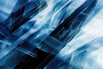 Abstract blue graphic design layered materials of glass