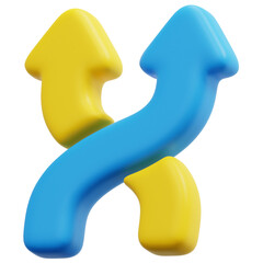 shuffle 3d render icon illustration