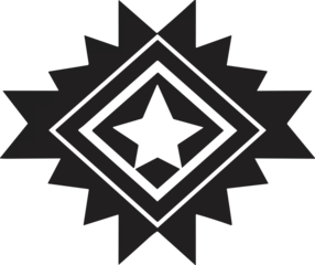 Rolgordijnen Vintage style logo badge in modern minimal style isolated on background © toonsteb