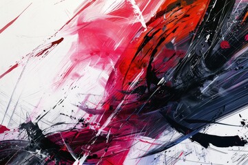 exuding a sense of energy and movement due to the dynamic application of paint and the contrasting colors