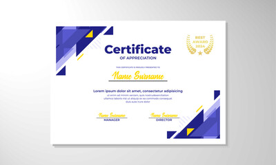 Fototapeta premium elegant gradient certificate design template