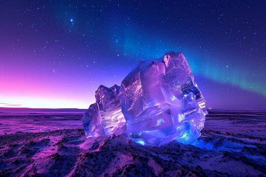 Ice sculpture in the desert