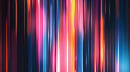 Abstract background with vertical lines of light, glowing in blue and orange color