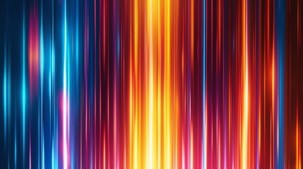 Abstract background with vertical lines of light, glowing in blue and orange color