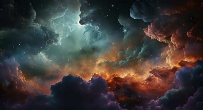 Nebula clouds forming new star systems
