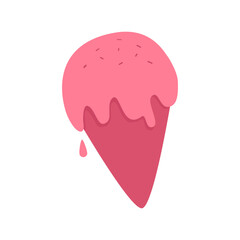 Pink melting ice cream