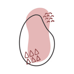 Abstract organic shape aesthetic element