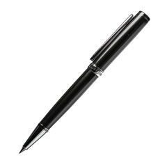 Elegant Black Fountain Pen Isolated