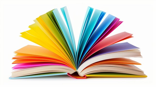 colorful book clipart on a white background