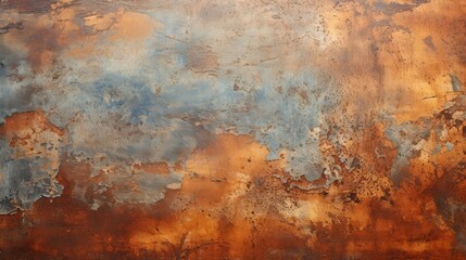 Rusty metal texture with patina, detailed edge for copy