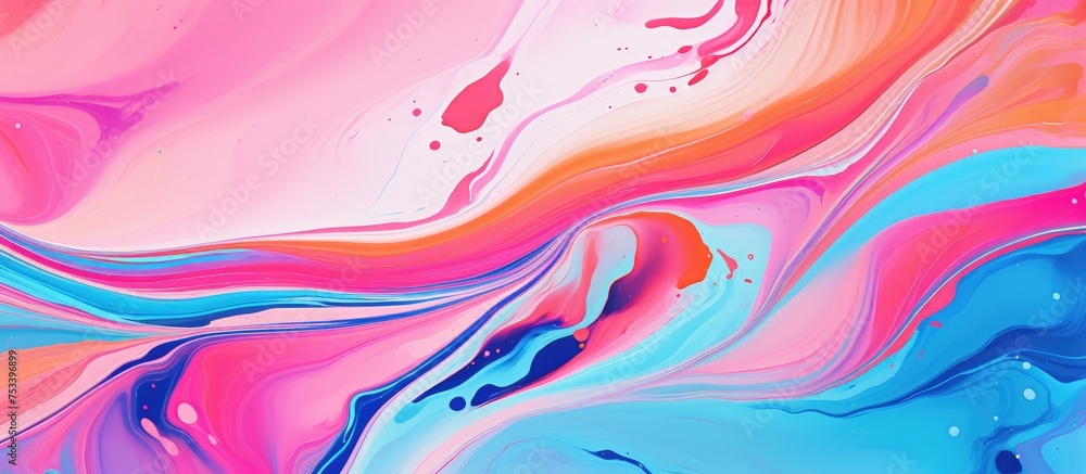Poster abstract colorful marbling ink pattern texture background