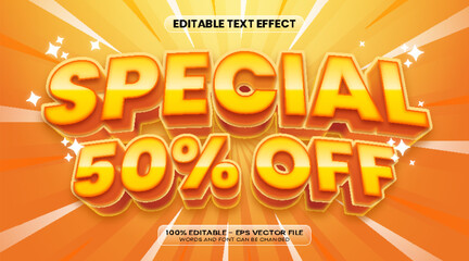 Vector special 50% off editable text effects
