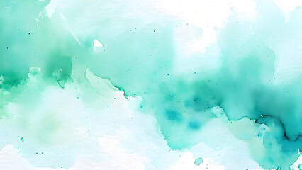 watercolor-stain-in-light-teal-spreading-asymmetrically-on-a-textured-white-paper-background