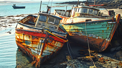 fishing boats at the pier