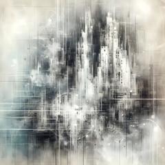 Computer designed highly detailed grunge textured abstract background. Nice grunge element for your projects Generative AI