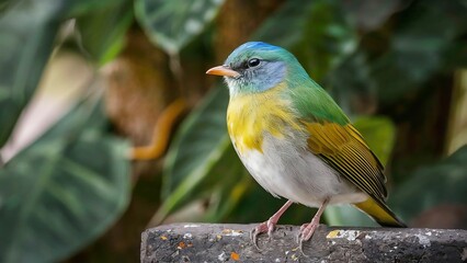 Follow bird beneath canopy tropical paradise whose feathers equal vibrant blossoms far-off flowers. flits among the trees, plumage,  symphony pinks, oranges, and purples, creates a spectacle color.