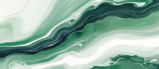 Obraz premium Marble wave texture in shades of green black and white