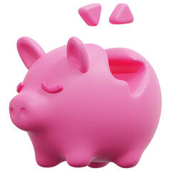 broken 3d render icon illustration