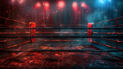 Zelfklevend Fotobehang Professional Boxing Ring Background © Evandro
