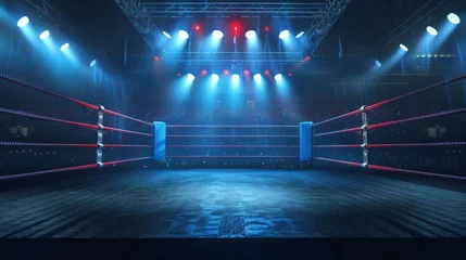 Zelfklevend Fotobehang Professional Boxing Ring Background © Evandro