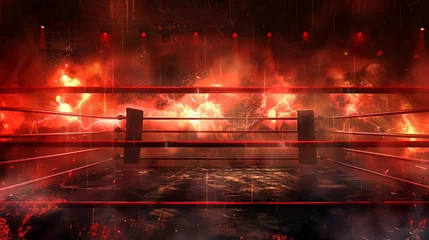 Rolgordijnen Professional Boxing Ring Background © Evandro