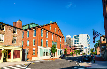 Historic Building on Main Street in Providence, Rhode Island, United States - 753401458
