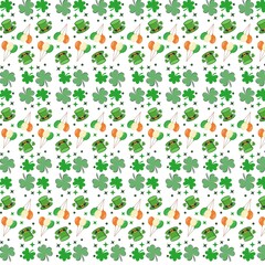 St. Patrick's Day seamless pattern design