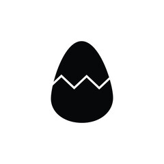 broken egg icon vector clipart