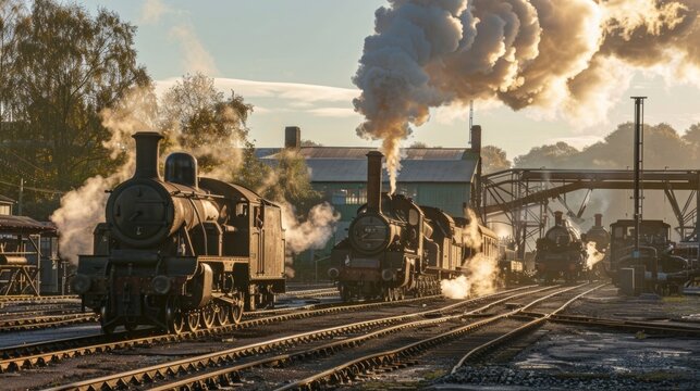 The sound of clanking metal and whirring machinery fills the air as the vehicles take shape.