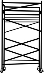 Scaffolding Outline Illustration Vector