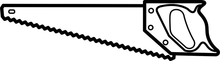 Saw Outline Illustration Vector