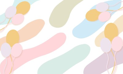 Pastel background image decorate by balloons