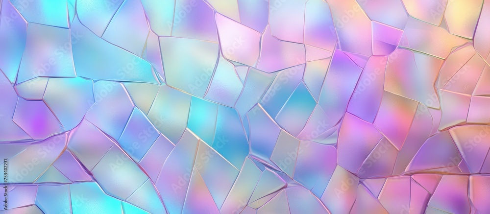 Poster pastel holographic texture design for abstract pattern and background