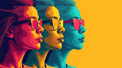 Women day background poster banner symbolizing strength, team work and determination, concept of women empowerment