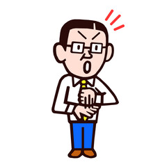 サラリーマン　イラスト　閃く