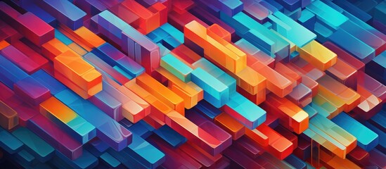 Colorful geometric patterns forming abstract background